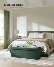 SONGMICS Collection - 43 Inches Folding Storage Ottoman Bench, Ottoman Foot-FGQ