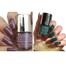 DeBelle Gel Nail Polish Combo of 2 Pretty Petunia, Hyacinth Folio - 8ml Each