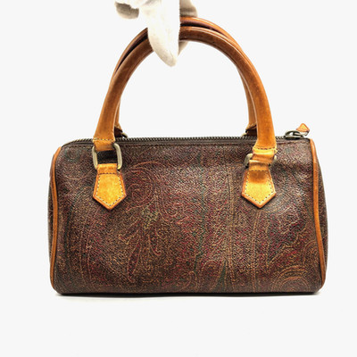 ETRO Handbag Mini Bag PVC Leather Authentic #277