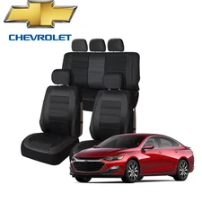 For All Chevrolet universal 5 seat car seat covers breathable style Black