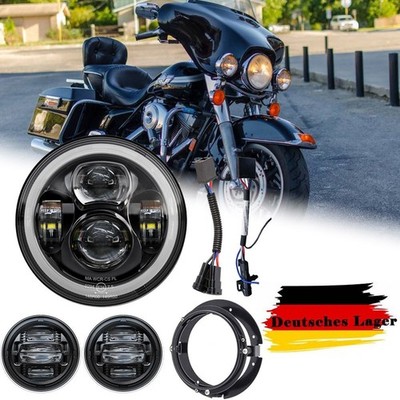 LED SCHEINWERFER 7 ''+ 2x 4.5'' Nebelscheinwerfer Für Harley Davidson Road King
