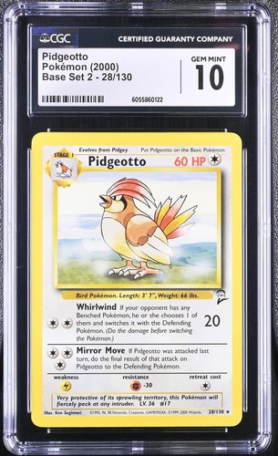 Pidgeotto graded CGC 10 for sale on eBay