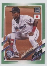 2021 Topps Japan Edition Jade Green 51/75 Lewin Diaz #64 1u6