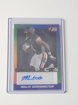 Leaf Pro Set 2024 Malik Washington Dolphins Rookie RC Auto Lenticular NFL /5