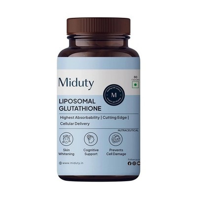 Miduty Liposomal Glutathione 650 mg Highest Bioavailability &Absorbability - 30N