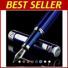 Classic Blue Fountain Pen - Luxury Gift Set for Men & Women