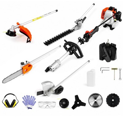 NEOTEC 6 in 1 Multi-Functional Trimming Tools Gas Hedge Trimmer 26CC Weed Eater