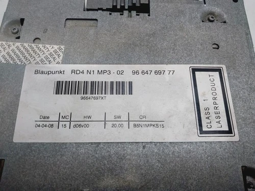 9664769777 Sistema Audio/Radio Cd para CITROEN C4 COUPE Collection 2008 9289042 - Imagen 5 de 10