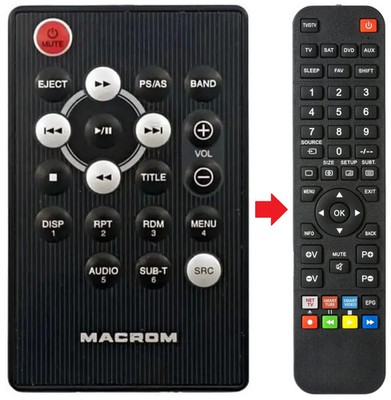 Fernbedienung geeignet für MACROM M-DVD4000