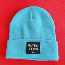 ZARA Knit Beanie Turquoise Blue Ladies