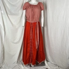60s 70s Americana Bandana Patchwork Maxi Prairie Dress Gunne Sax Style sz Large