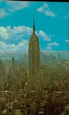 Empire State Building Postcard Dexter Press New York Unposted Vintage 1944