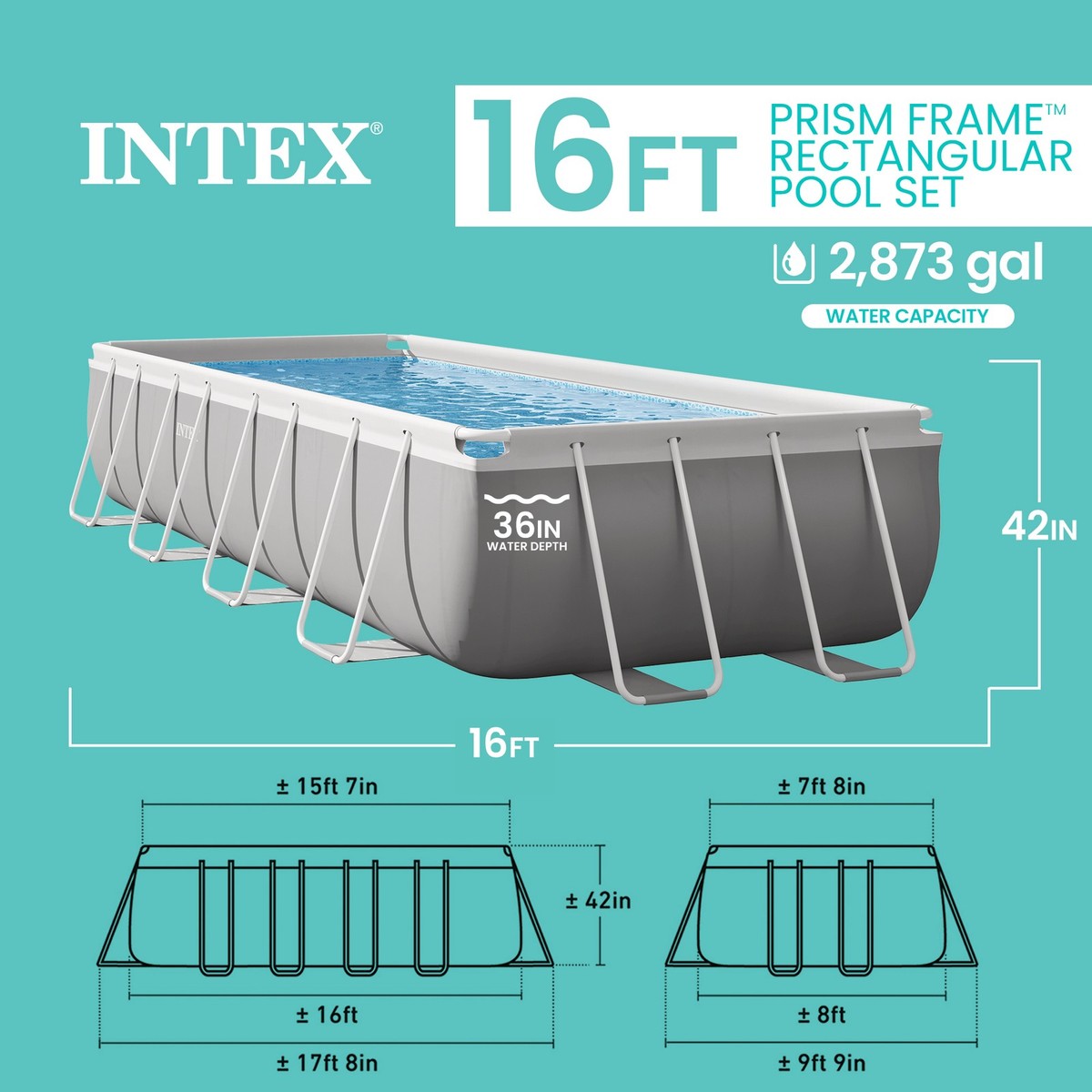 Intex 16' x 8' x 42