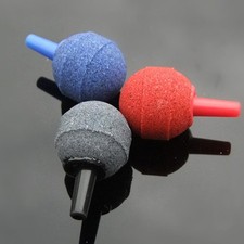 Round Aquarium Air Stones 20mm Blue Bubble Grey/Red/Ball Pond Pump Fish Oxygen