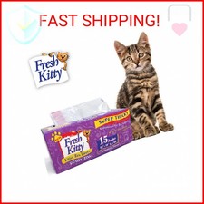 15 Count Fresh Kitty Litter Box Liners Super Thick, Durable, Easy Clean Up Jumbo