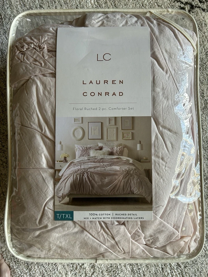 Conjunto de edredom Lauren Conrad 2 peças 100% algodão T/Twin GG - Imagem 2 de 4