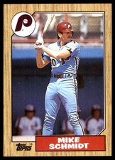Mike Schmidt 1987 Topps #430 Phillies MLB READ FREE SHIPPING AutographDen