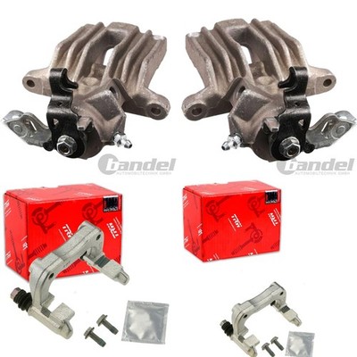 2x BREMSSATTEL + HALTERUNG HINTERACHSE passend für AUDI A1 VW POLO 5 SEAT SKODA