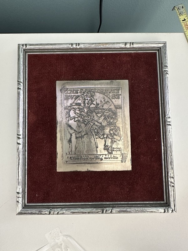 International 1972 Christmas Sterling Silver, Framed Saturday Evening