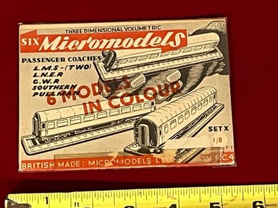 NOS 3D MICROMODELS MINIATURE MODELS SET #X '' 6 MODELS IN COLOR '' PASSENGER CARS