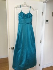 Davids Bridal Ocean Blue Formal Long Dress/Gown - Women's Size 4