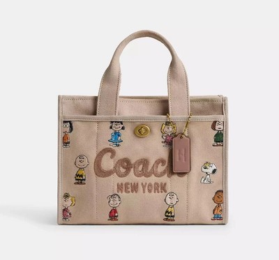 NWT Coach X Peanuts Cargo Tote Bag 26 CBH43 | eBay
