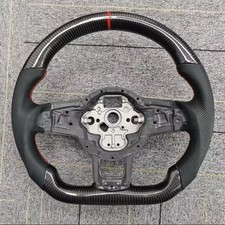 Carbon Sportlenkrad VW Golf 7/7.5 GTI GTE Tiguan Flat Bottom Leder Rot