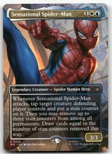 Sensational Spider-Man Borderless 25 NM Spider-Man SPE Magic MTG