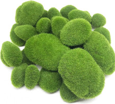 Artificial Moss Rocks 30 Pcs Green Foam Stones For Floral Arrangements Craft