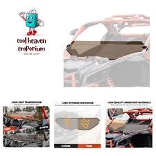 X3 Dark Tinted Half Windshield, Poly Vented Mid Windscreen Window for Can-Am ...