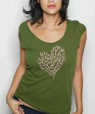 NEWTG American Apparel yoga DIY Lao Tzu HEART shirt top