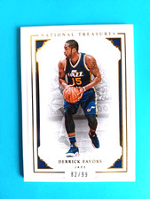 2015-16 PANINI NATIONAL TREASURES DERRICK FAVORS #3 BASE CARD #/99 UTAH JAZZ