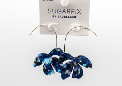 SUGARFIX by BaubleBar Resin Threader Earrings Blue