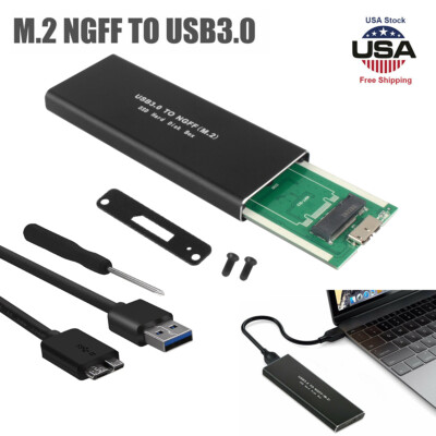 New M.2 SATA SSD to USB-3.0 External SSD Reader Converter Adapter#Enclosure