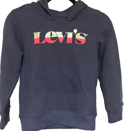 Levi’s Boys Crew Neck Long Sleeve Hoodie Pullover Sweatshirt Size 8-10 Blue