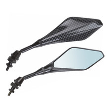 Coppia specchi moto allumino da carena specchietti universali mm.6 carbon-look