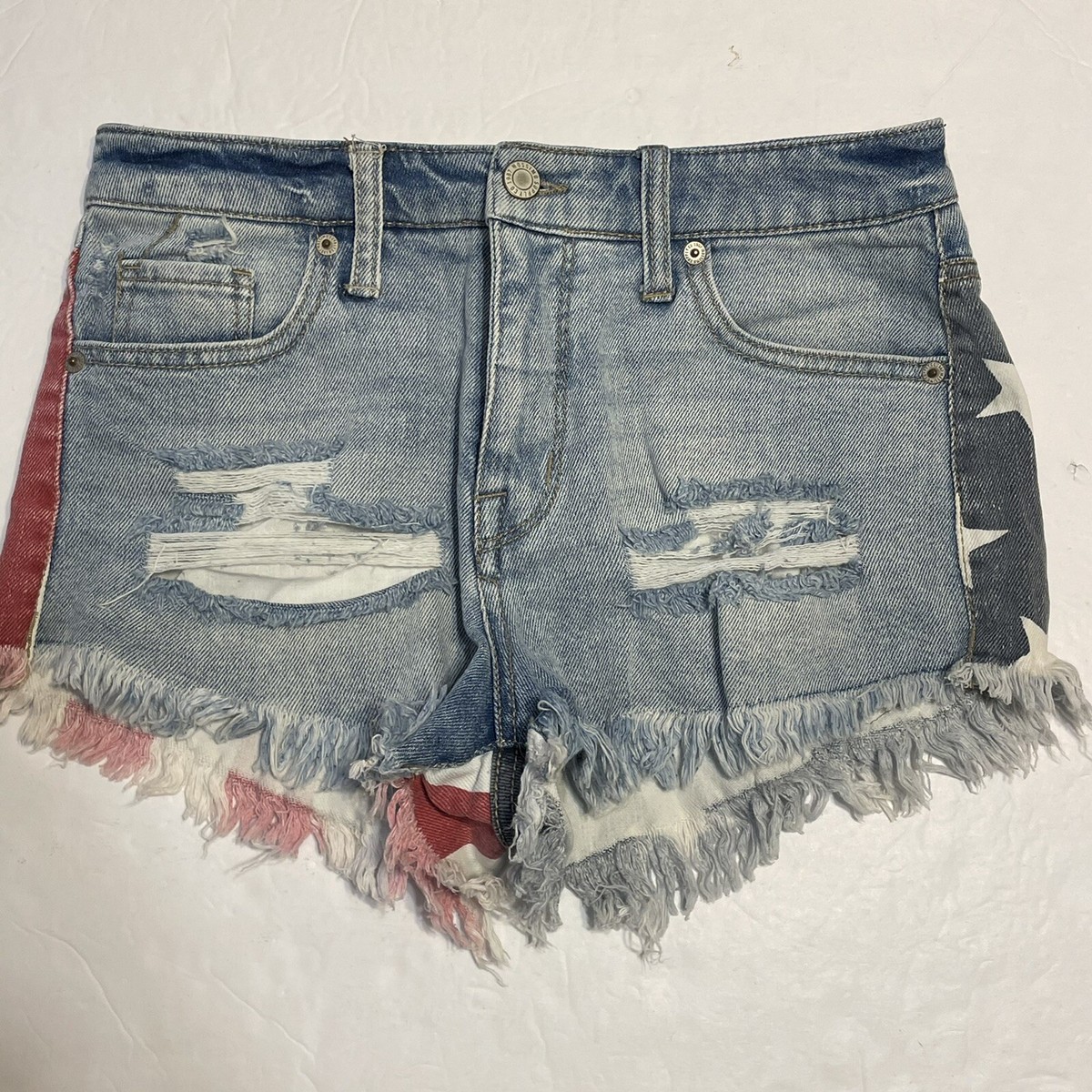 mossimo womens sz 2/26 high rise short denim jean shorts