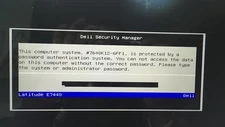 6FF1 Unlock password for Dell  Latitude E5550/5550,Latitude E5570,Latitude E6420