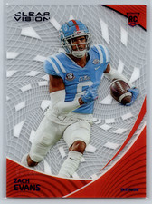 Zach Evans 2023 Panini Chronicles Draft Picks Clear Vision Blue Rookie /99 #12