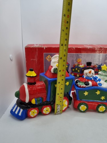 Christmas Train By Premier Decoration Ceramic Pots With Lids Table New Gift - Picture 14 of 14