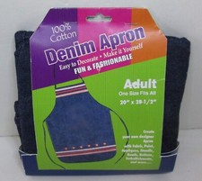 Adult 100 Cotton Blue Denim Apron 28 x 20 - New
