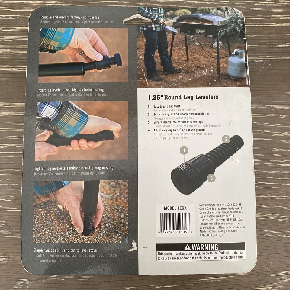 Camp Chef Leg Levelers Black eBay