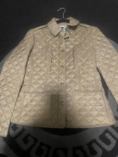 Womens Burberry Diamond Quilted Jacket In Beige Size Xs