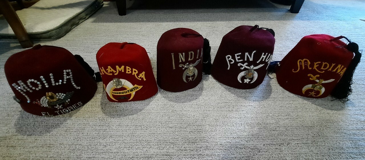 Lot of Shriner's Fezzes Authentic eBay
