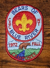 Crossroads of America Council Bears of Blue River Indiana 1972 Camporee Patch