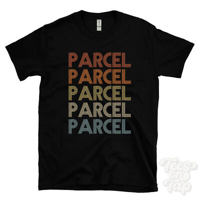 PARCEL REPEATED RETRO STYLE T-SHIRT mens & womens novelty cool name gift