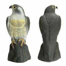LARGE DECOY FALCON BIRD DETERRENT - GARDEN BIRD PEST CAT REPELLER POND SCARCER