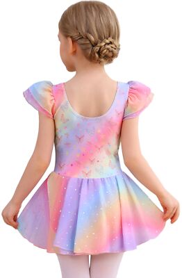 Dance Ballet Dress Leotards Ruffle Sleeve for Girls Toddler Ballet Outfit Tut...