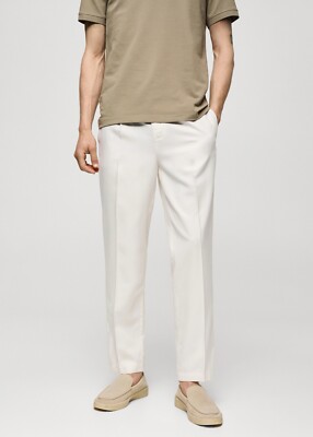 Mango Men s Cream Trousers