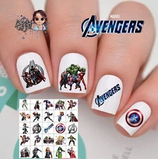 Avengers Waterslide Nail Decals Set Of 50  Instructions & Bonus